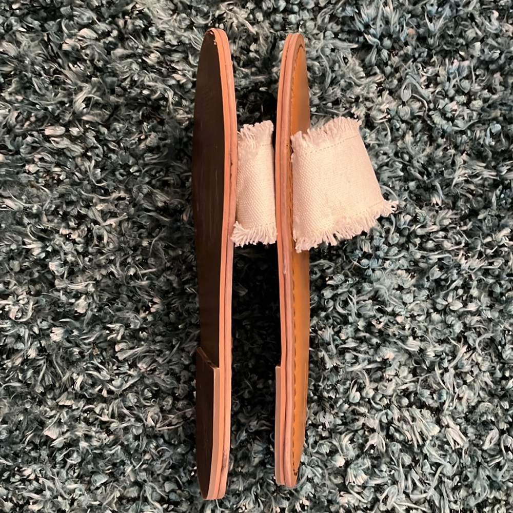 Vineyard Vines Frayed Edge Canvas Slides - Euc Wo… - image 4